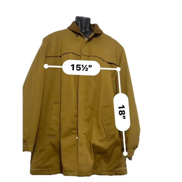 Vintage 60s Sears Sportswear Sherpa Lined Barn Coat Men's 48 X Tall EUC - Picture 8 of 9